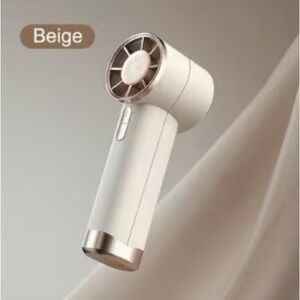 Beige & Rose Gold Portable Handheld Fan